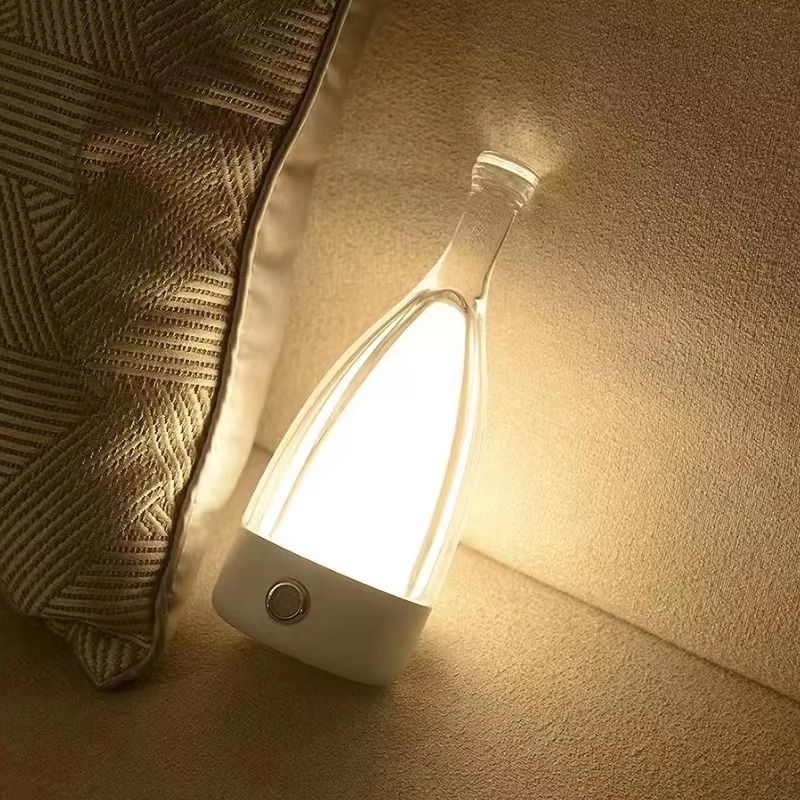 BowLift | Wine Bottle Desk Lamp with Bluetooth Speaker – Rechargeable Modern Bedside Night Light