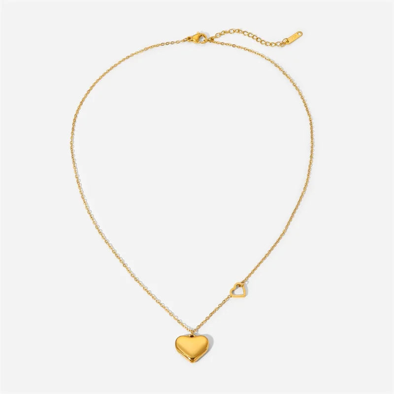 BowLift | Dainty Heart Accented Heart Pendant Necklace