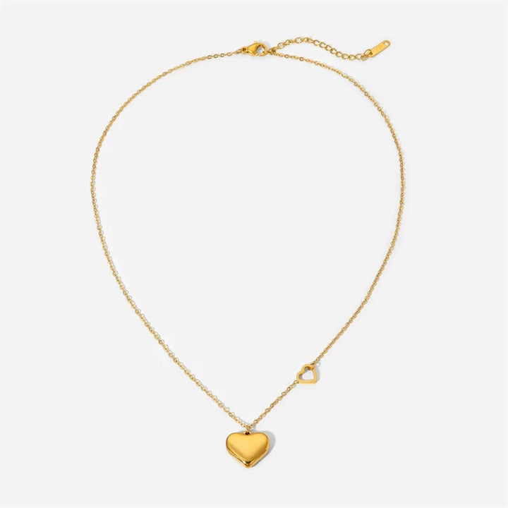 BowLift | Dainty Heart Accented Heart Pendant Necklace