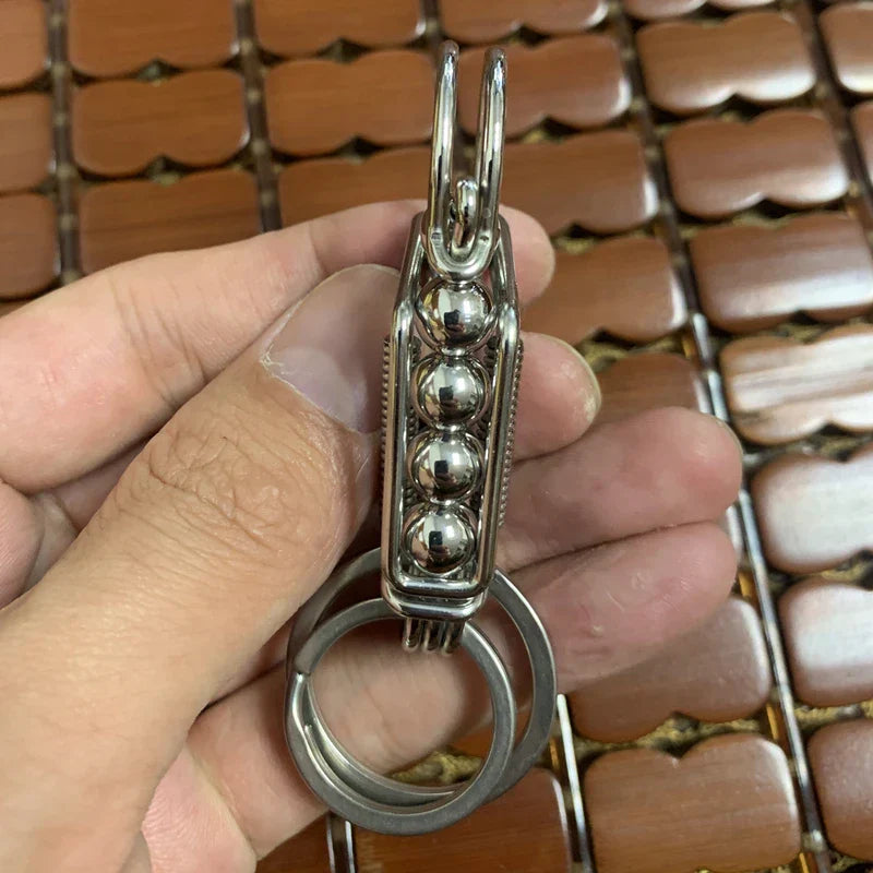 Iron Weave Stainless Matte-Finish Keychain | Bowlift