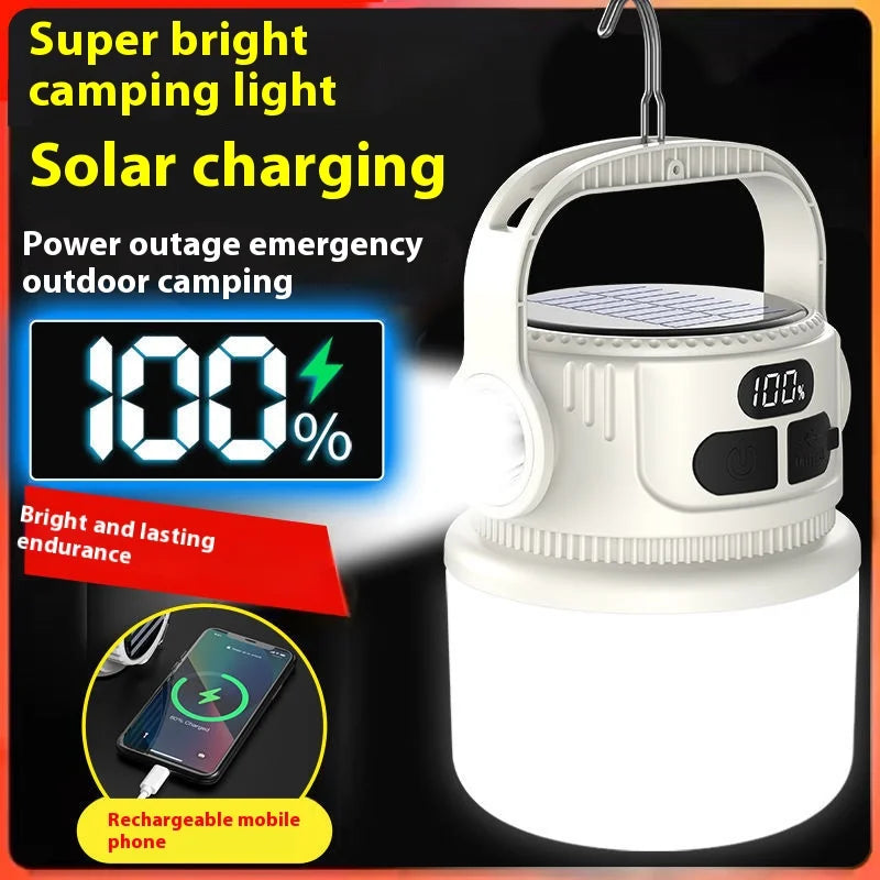 BowLift | Luminatra Solar LED Camping Lamp | Rechargeable & Waterproof | 6 Light Modes | For Outdoor, Emergencies & Travel