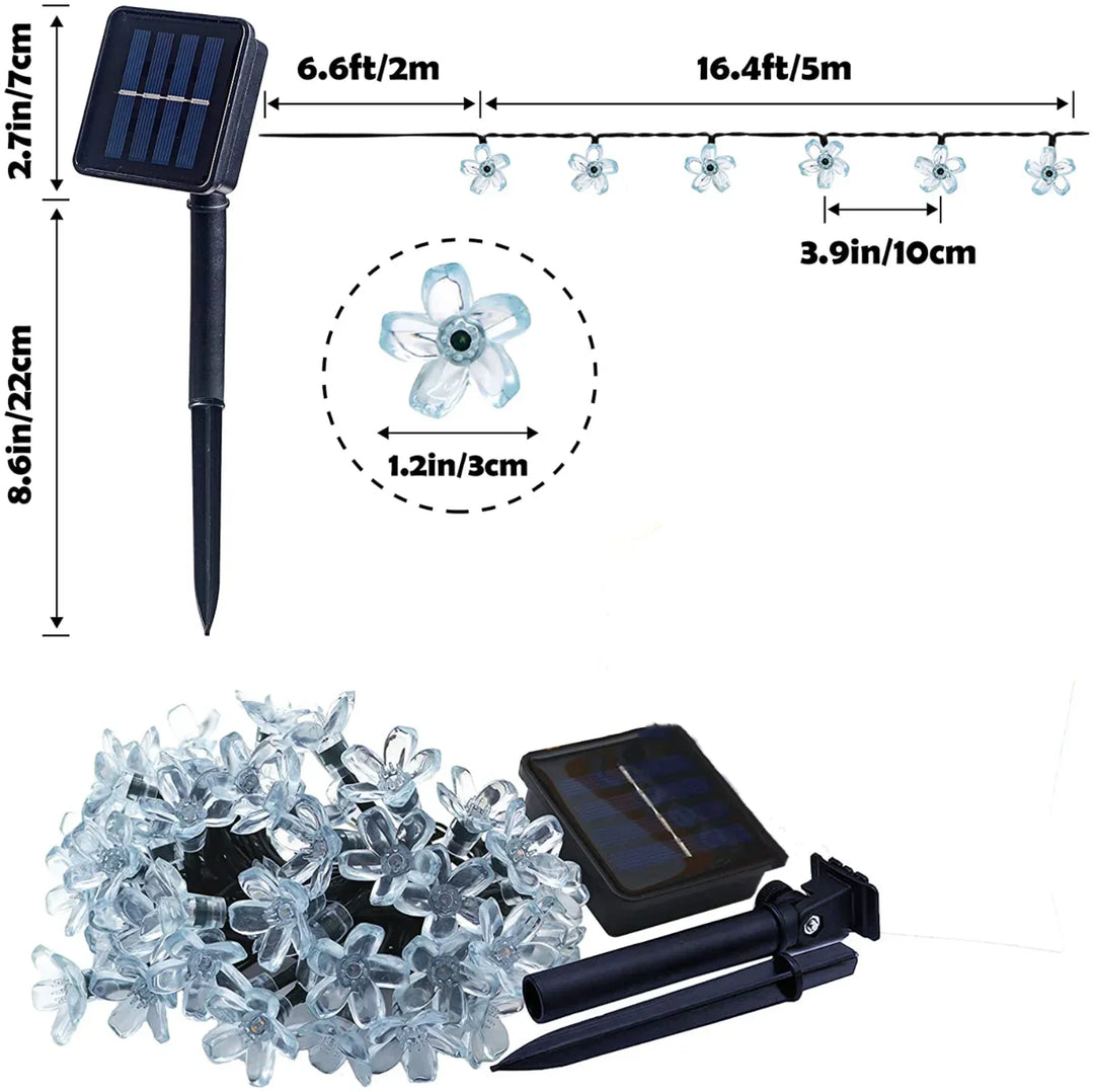 BowLift | LumiSola Solar String Lights | 20–100 LEDs | Warm White, White or RGB | 8 Modes | For Garden & Balcony | 5–12m