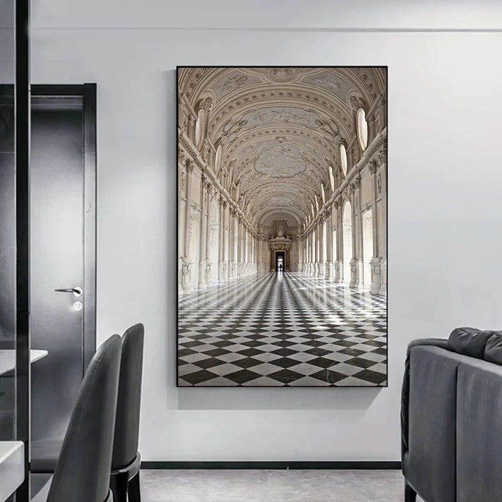 Minimalist Abstract Architectural Wall Art Fine Art Canvas Prints Posters Pictures For Modern Apartment Living Room Home Office Decor | Bowlift