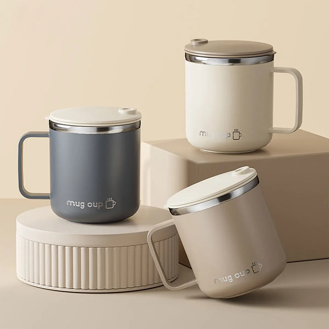 Insulated stainless steel coffee cup with lid | Bowlift