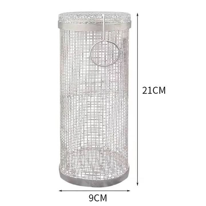 BowLift | Stainless Steel BBQ Grill Basket Cylinder for Vegetables and Meat