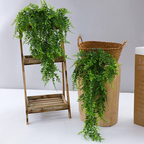 BowLift | Evergriva Hanging Plant Artificial | 90 cm Boston Fern Look | Easy Care & UV Resistant | For Indoor & Outdoor