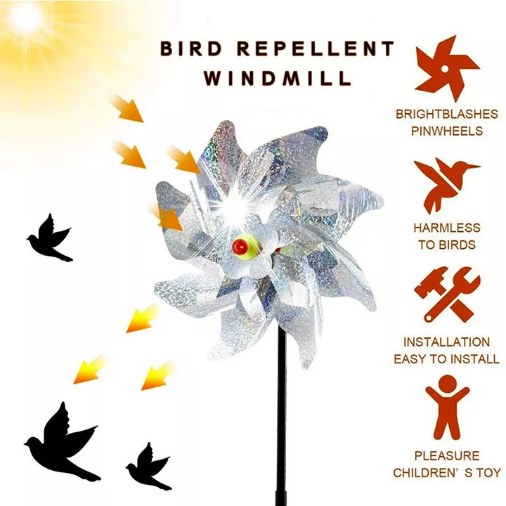 BowLift | ReflectoSpin Wind Turbine | Anti-Bird Design | Reflective & Weatherproof | Silver Look