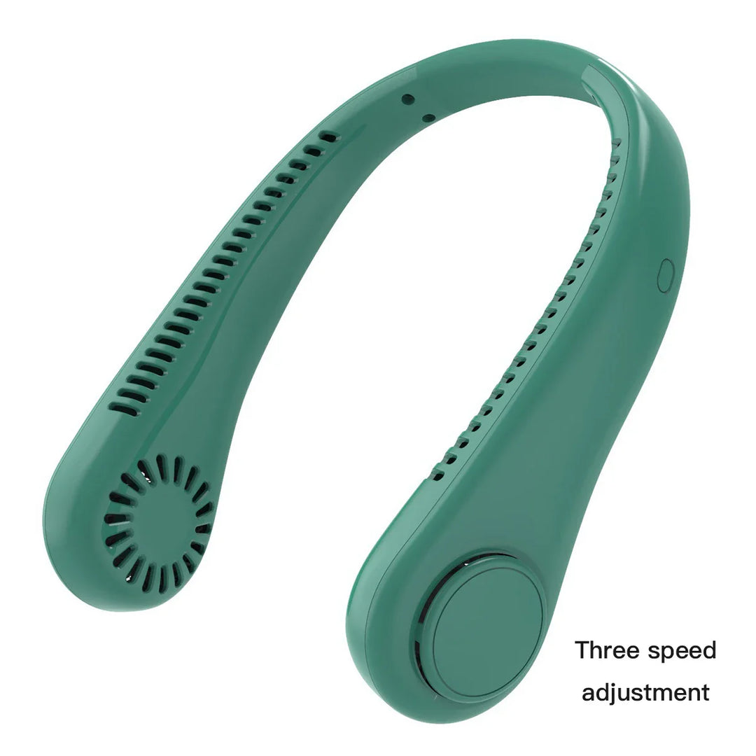 Portable Mini Bladeless Neckband Fan with Digital Display - USB Rechargeable Air Cooler for Neck, Hands-Free Cooling Experience | Bowlift