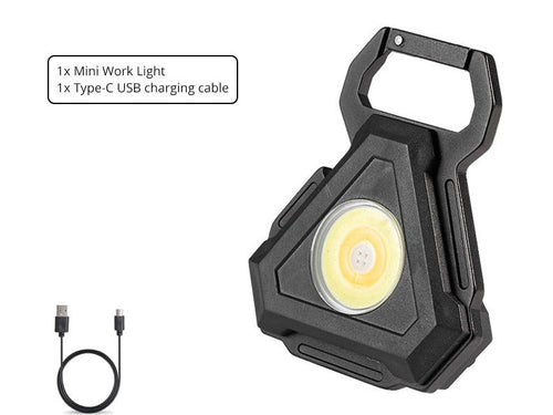 Mini LED Flashlight USB Bottle Opener Keychain | Bowlift