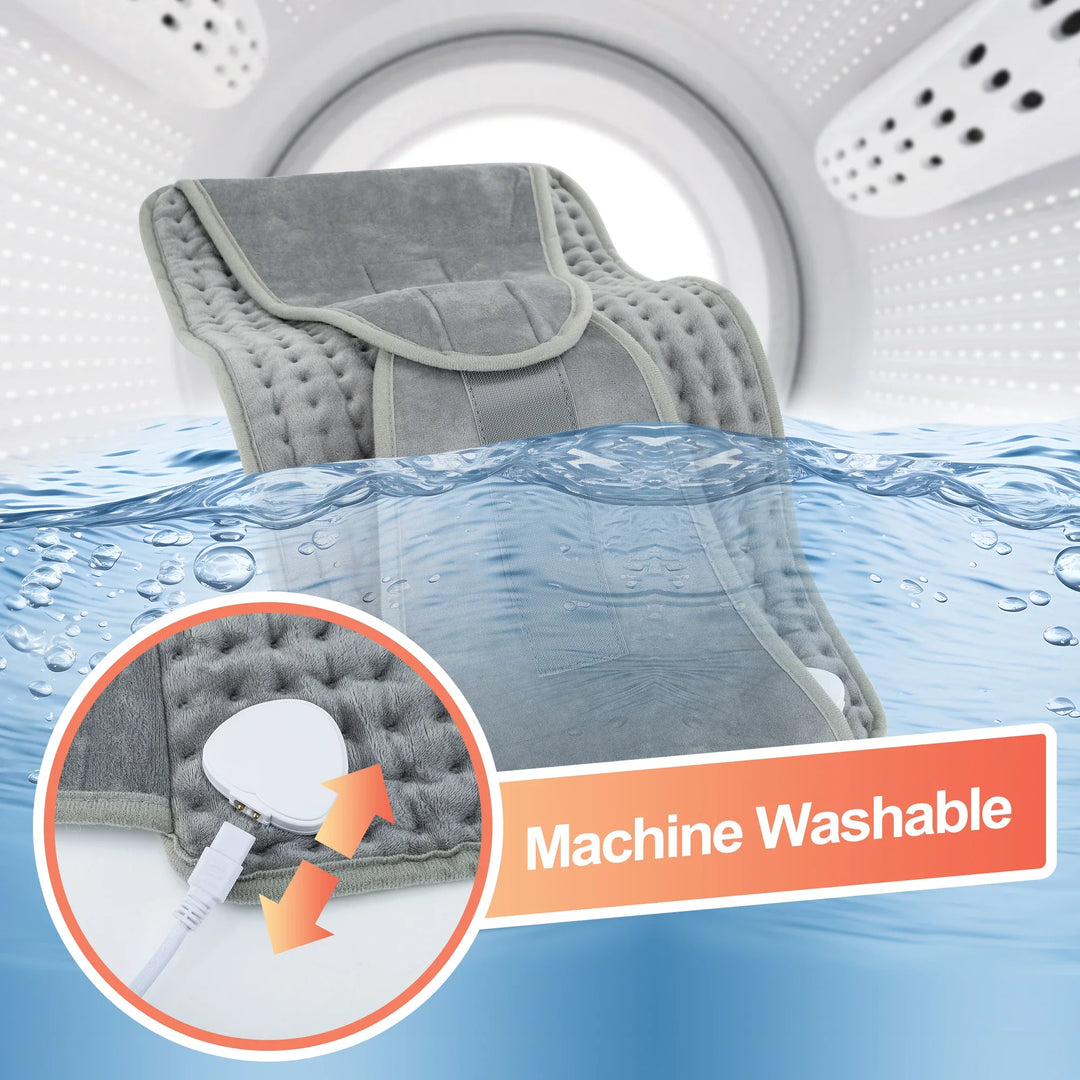 BowLift | ThermaEase Electric Heating Pad | Multifunctional Heating Belt for Back & Waist | 9 Temperature Levels & 4 Timer Options