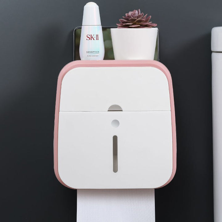BowLift | Wall-Mounted Bathroom Organizer Tissue Box Holder