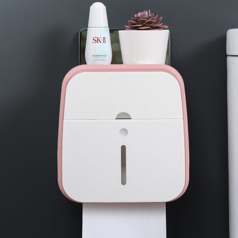 Wall-Mounted Bathroom Organizer Tissue Box Holder | Bowlift