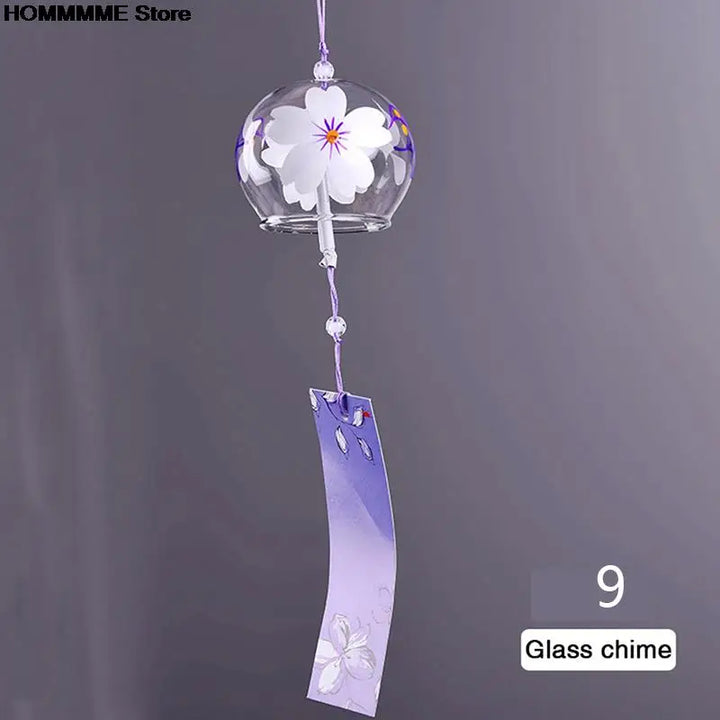 BowLift | Glass Wind Chime Hanabira | Japanese Style | Clear Sound & Decorative Pendant | Handmade