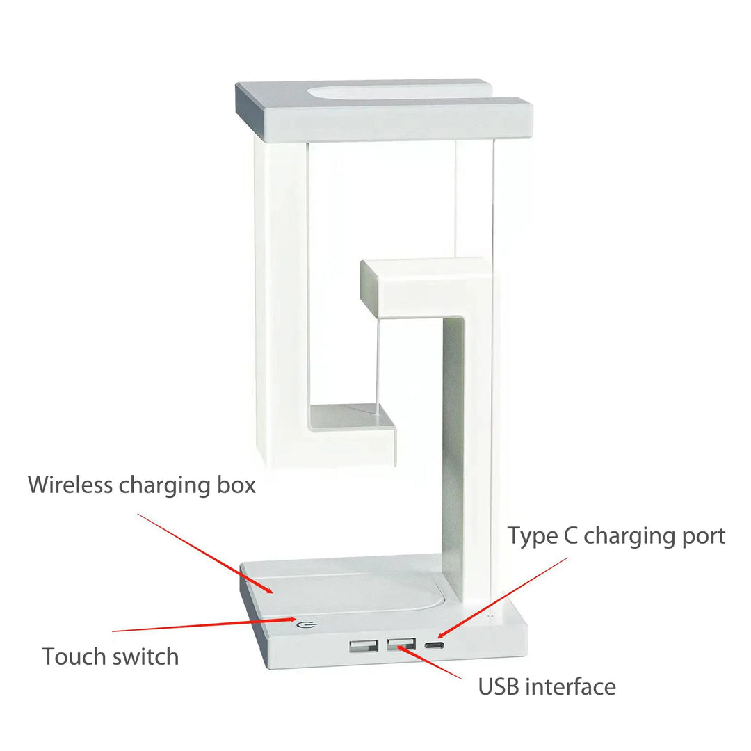 BowLift | Anti Gravity Orbit Wireless Charging Night Lamp