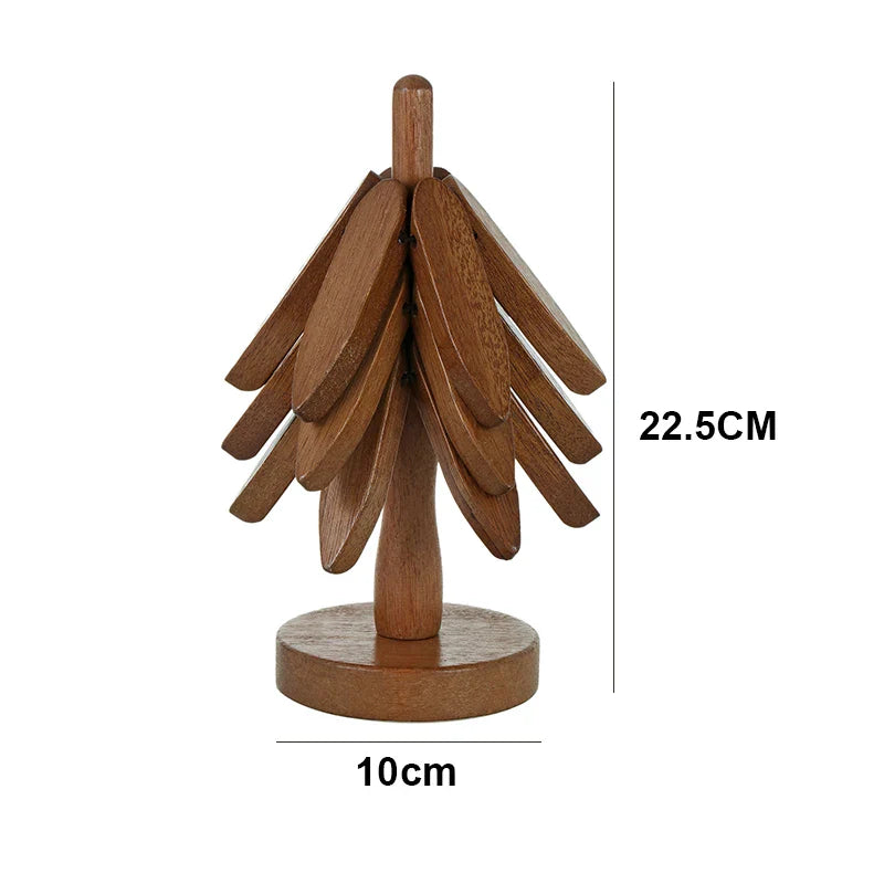 BowLift | Wooden Tree Coaster Set