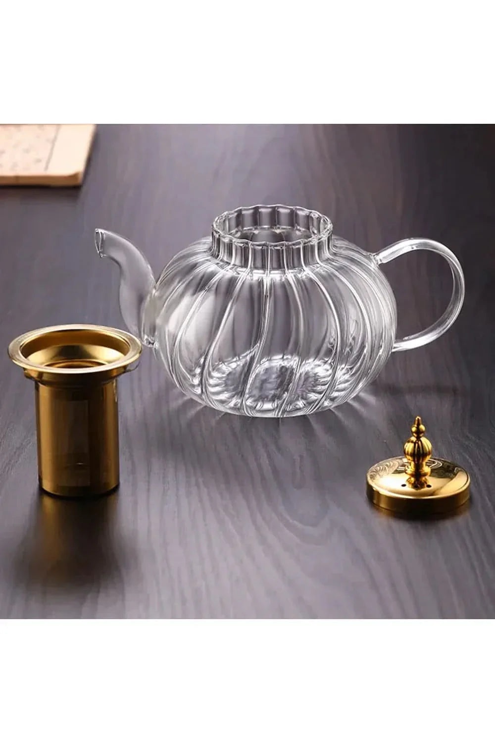BowLift | Glass Teapot with Infuser and Lid for Loose Tea