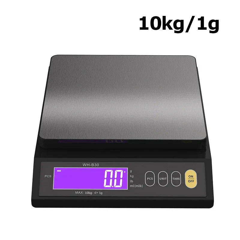 BowLift | 5 kg/0.1 g and 10 kg/1 g digital electronic kitchen scale, LCD display, fully waterproof stainless steel weighing tool for baking