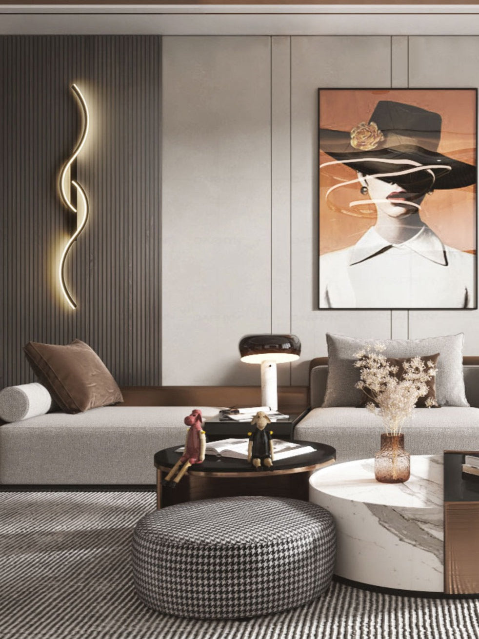 BowLift | GlowCraft – Contemporary LED Wall Light with Artistic Design