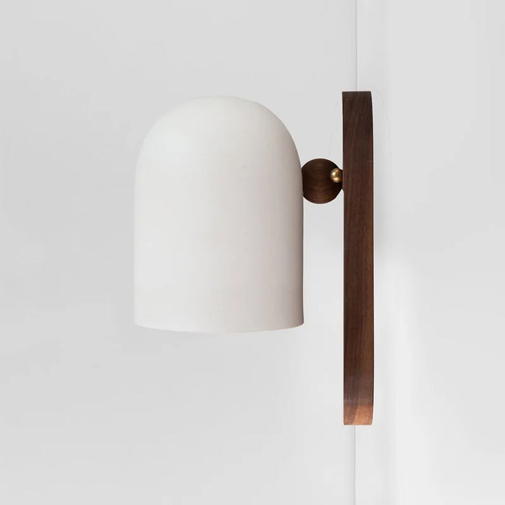 BowLift | Walnut Wall Lamp in Wabi-Sabi Style for Cozy Interior