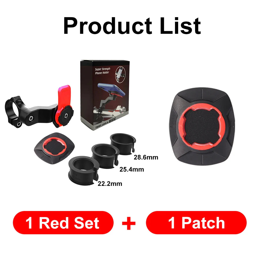 BowLift | RIDELOCK Pro Mount | Shockproof Phone Holder for Bike & Motorcycle | 360° Rotatable | For 4.7–7.2" Smartphones