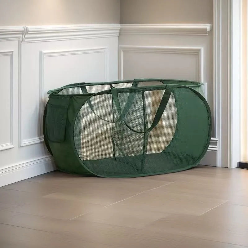 BowLift | Laundry Basket Faltix | Pop-Up Design | With Side Pocket & Reinforced Frame | Single or with Double Separation