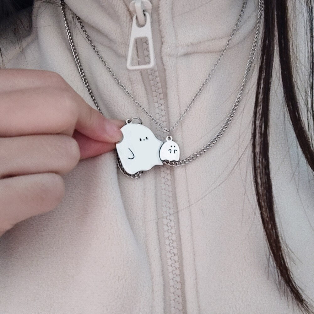 BowLift | Cute Little Ghost Couple Necklace