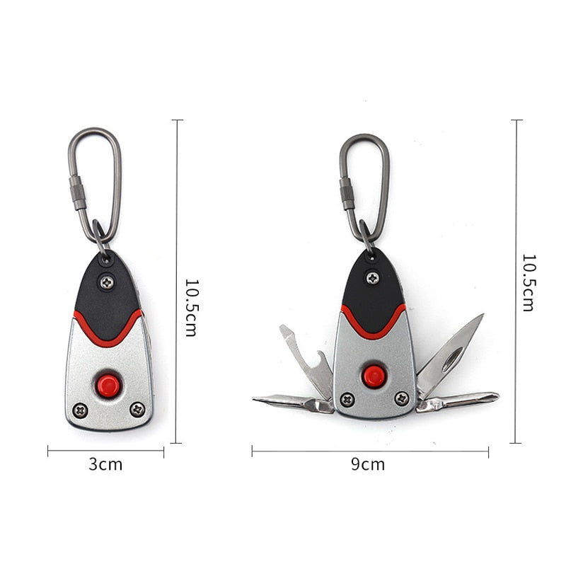 6in1 Stainless Steel Adventure Pro Tool Keychain | Bowlift