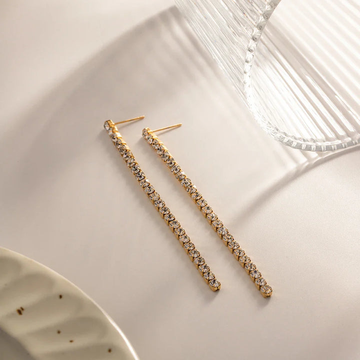 BowLift | 18k Dainty Diamond Tassel Earrings