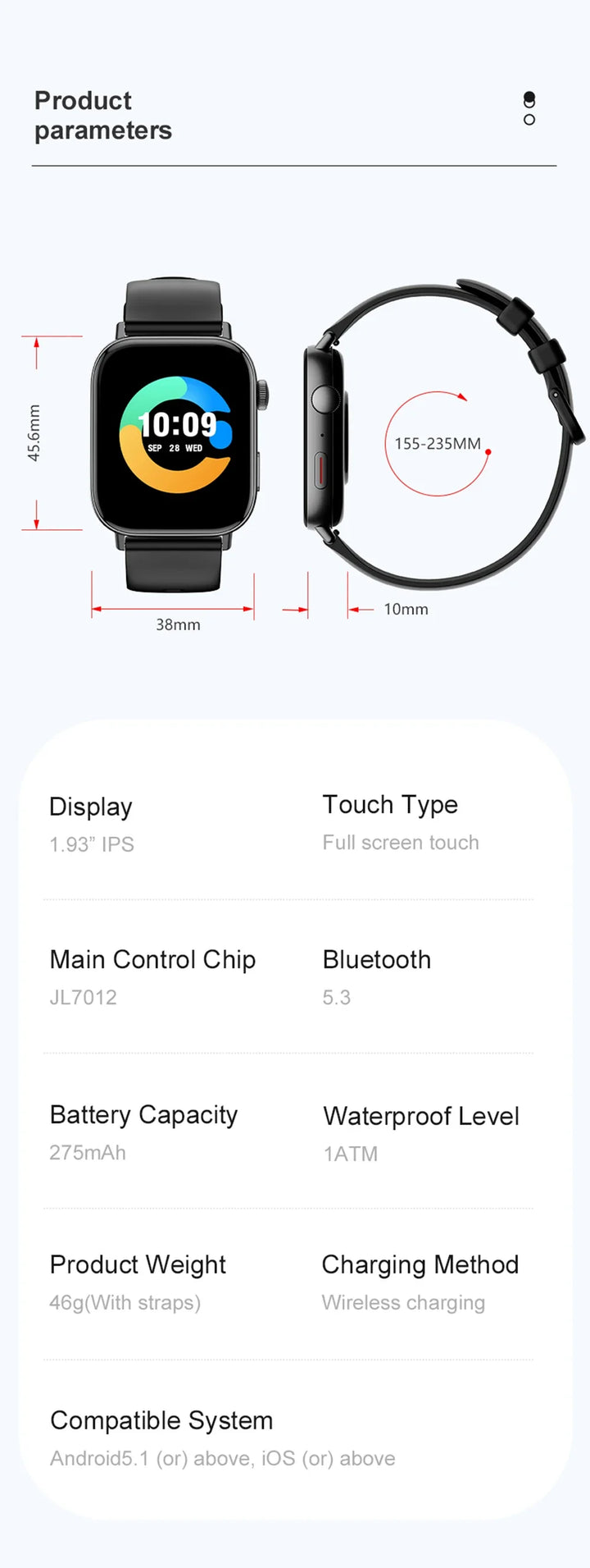 BowLift | 2 In 1 Fitness Tracker Voice Calling Smart Watch
