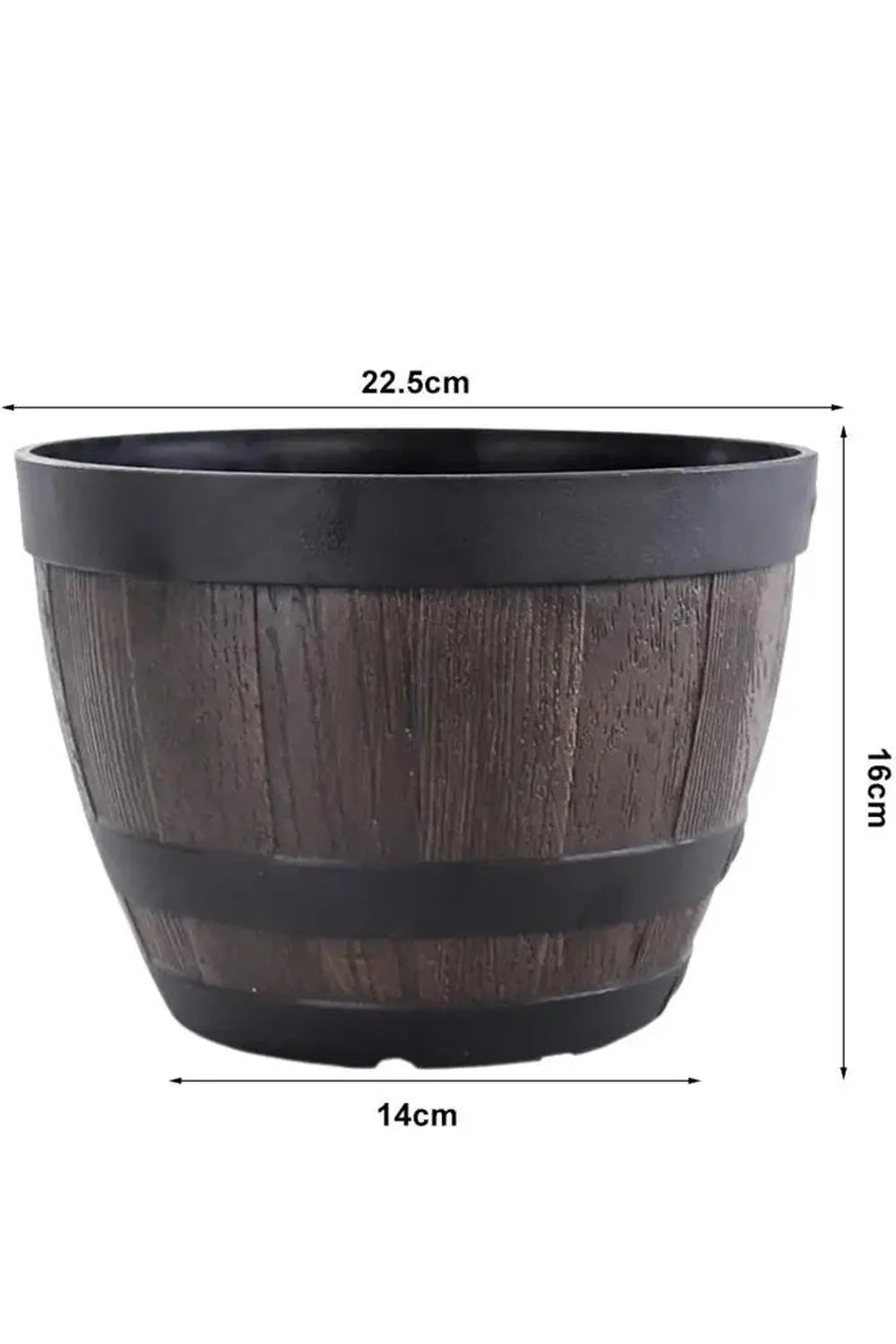 Wood Barrel Plant Pot | Bowlift