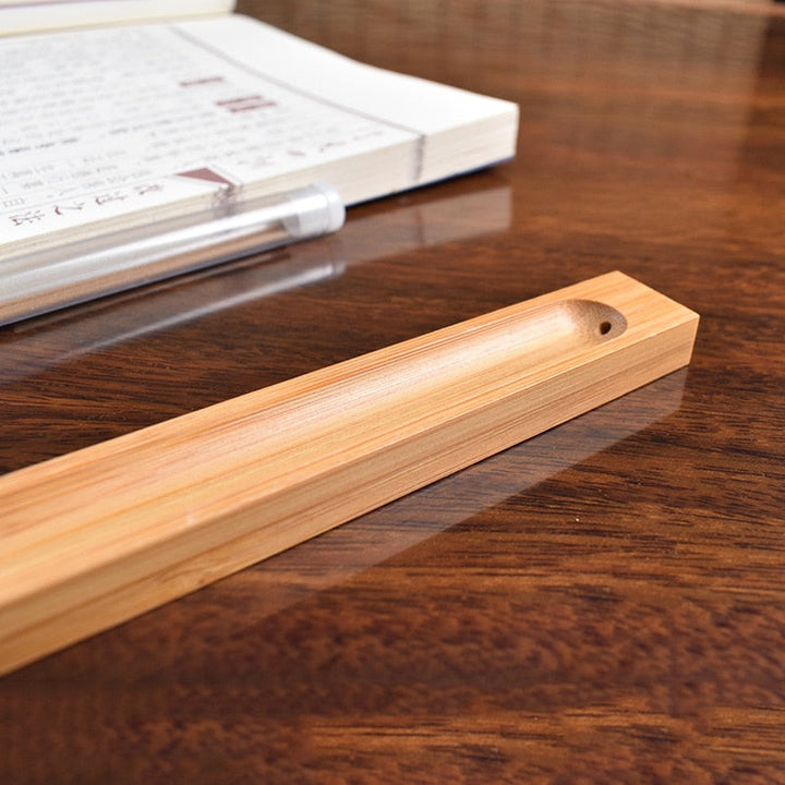 BowLift | Sandalwood Base Wood Incense Stick Holder - 23cm Line Incense Vessel for Home Decor and Aromatherapy