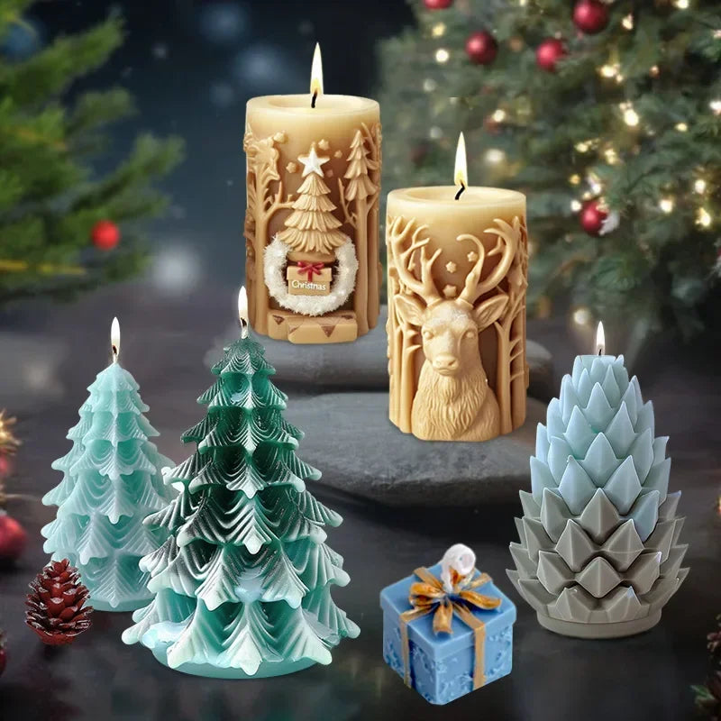 BowLift | Elegant 3D Candle Silicone Mold with Decorative Pattern