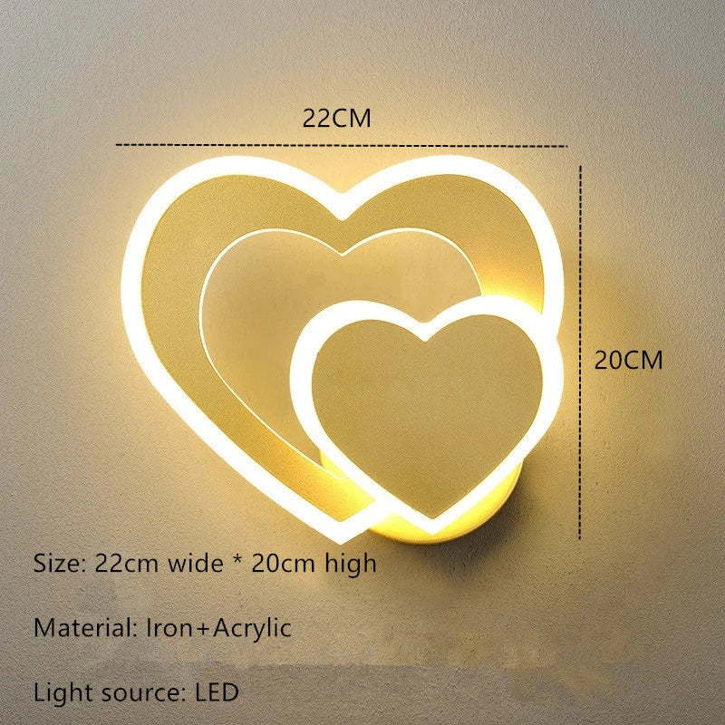 HeartGlow Wall Lamp - Modern LED Lighting Bowlift