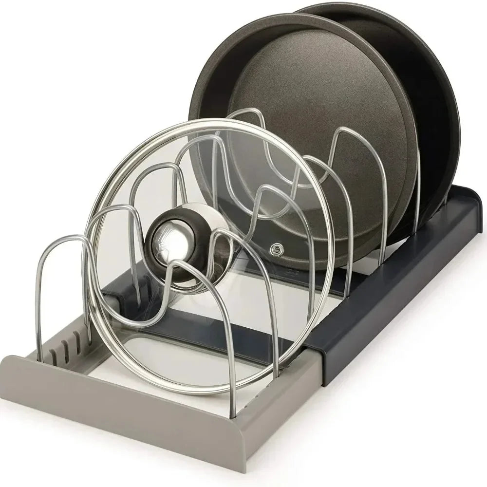 Retractable pot lid holder & pan organizer | Bowlift