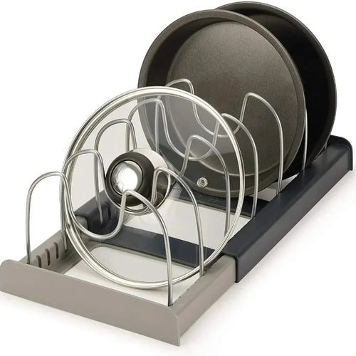 Retractable pot lid holder & pan organizer | Bowlift