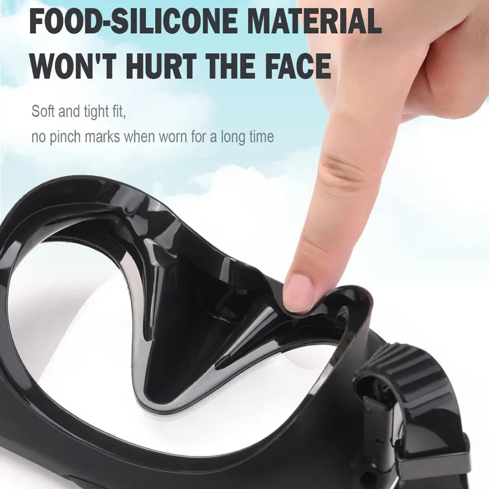 BowLift | Mareon diving mask with snorkel | 180° panoramic view | anti-leak & HD glass | food-grade silicone