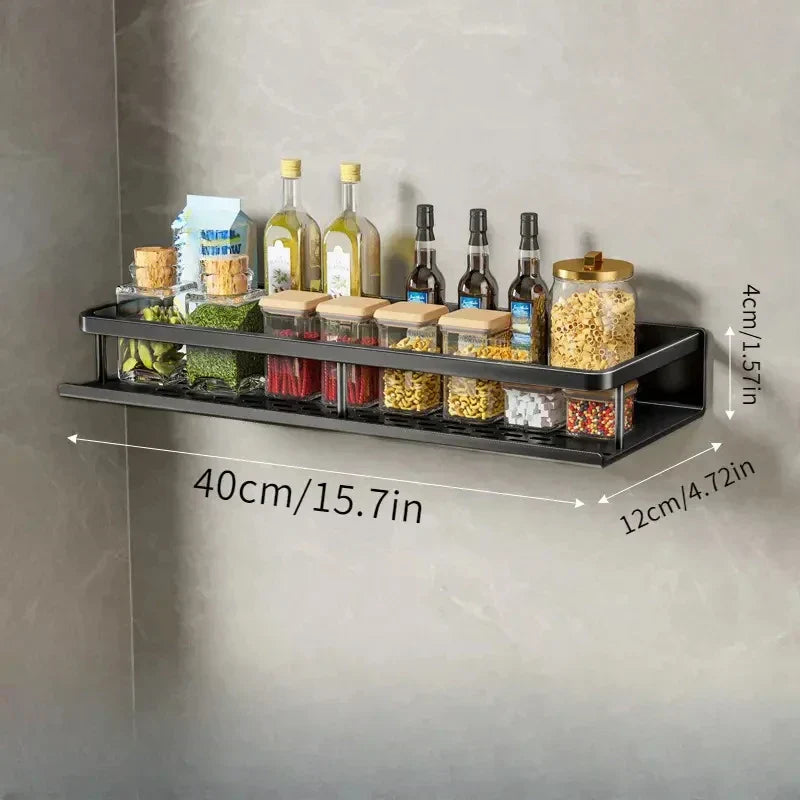 Wall-Mounted Kitchen Rack – Space-Saving and Stylish Aluminum Rack for Kitchen Utensils | Bowlift
