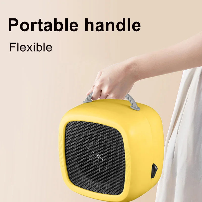 BowLift | HeatEase | Mini Table Heater | Portable PTC Ceramic Heater | 14.2×14.1×10.1 cm | Quiet & Energy Saving