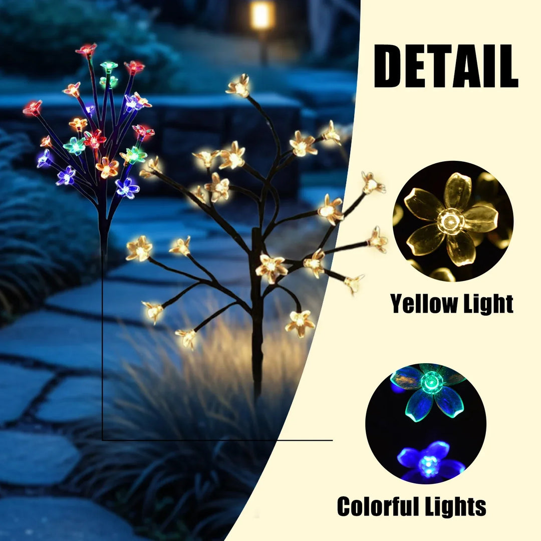 BowLift | Sakura Tree Solar Flower Pathway Outdoor Lights