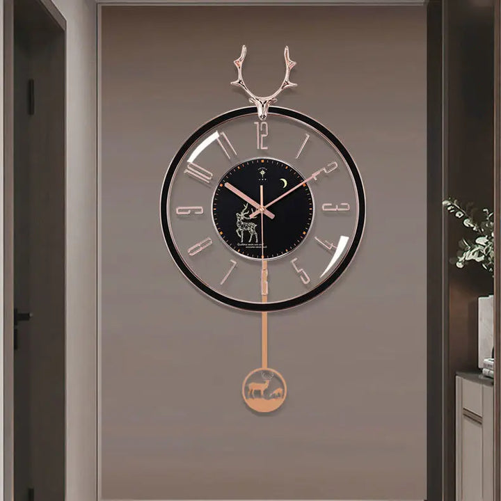 Luxurious silent wall clock – Modern design with large dial for living room | Bowlift