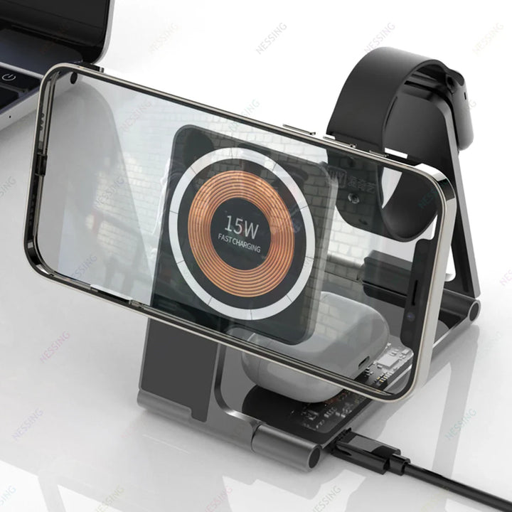 BowLift | 3 in 1 Foldable Magsafe Wireless Charger