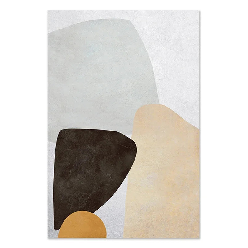 Scandinavian Abstract Grey Pink Granite Wall Art Fine Art Canvas Prints Pictures For Modern Apartment Living Room Bedroom Art Decor | Bowlift