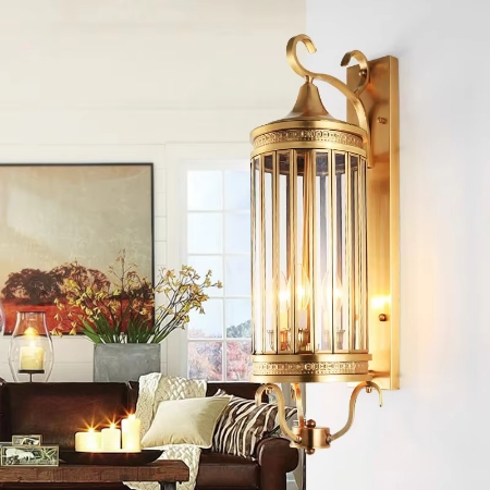 BowLift | Elegant European Copper Waterproof Outdoor Wall Sconce