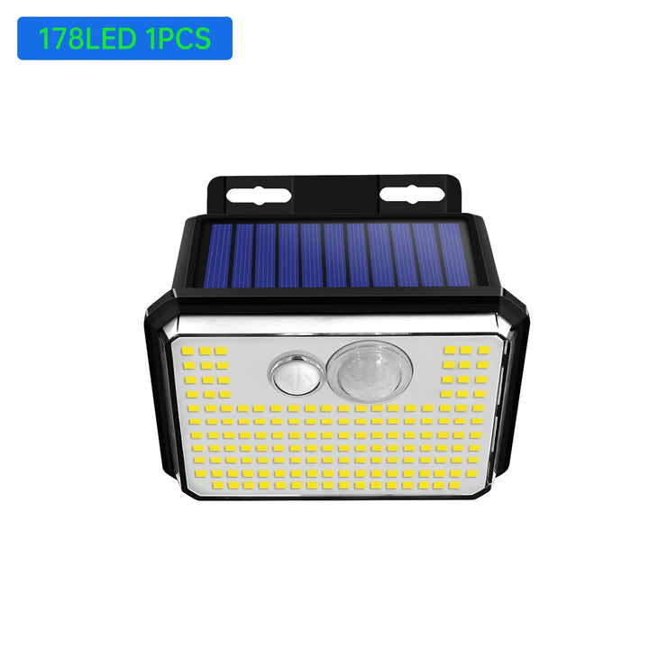 BowLift | Solentra Solar Wall Light Outdoor with Motion Sensor | 148 LEDs | IP65 Waterproof | 3 Modes | Super Bright & Wireless