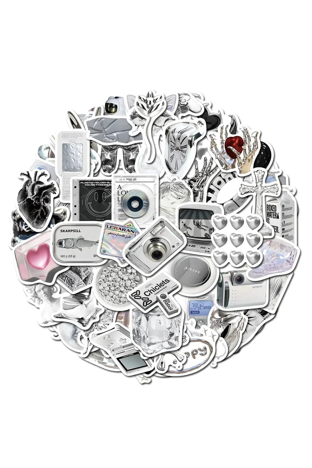 Silver Graffiti Sticker | Bowlift