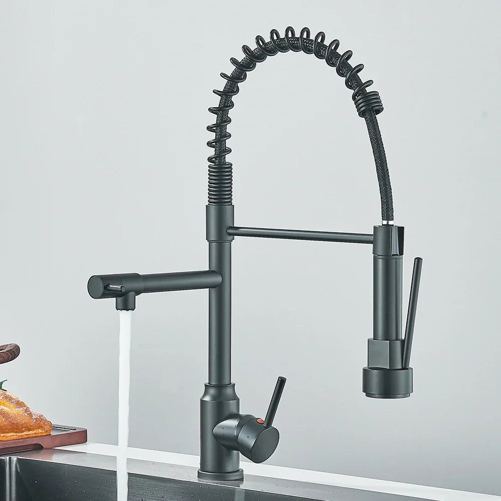 BowLift | SpringFlow – Kitchen faucet with dual outlet