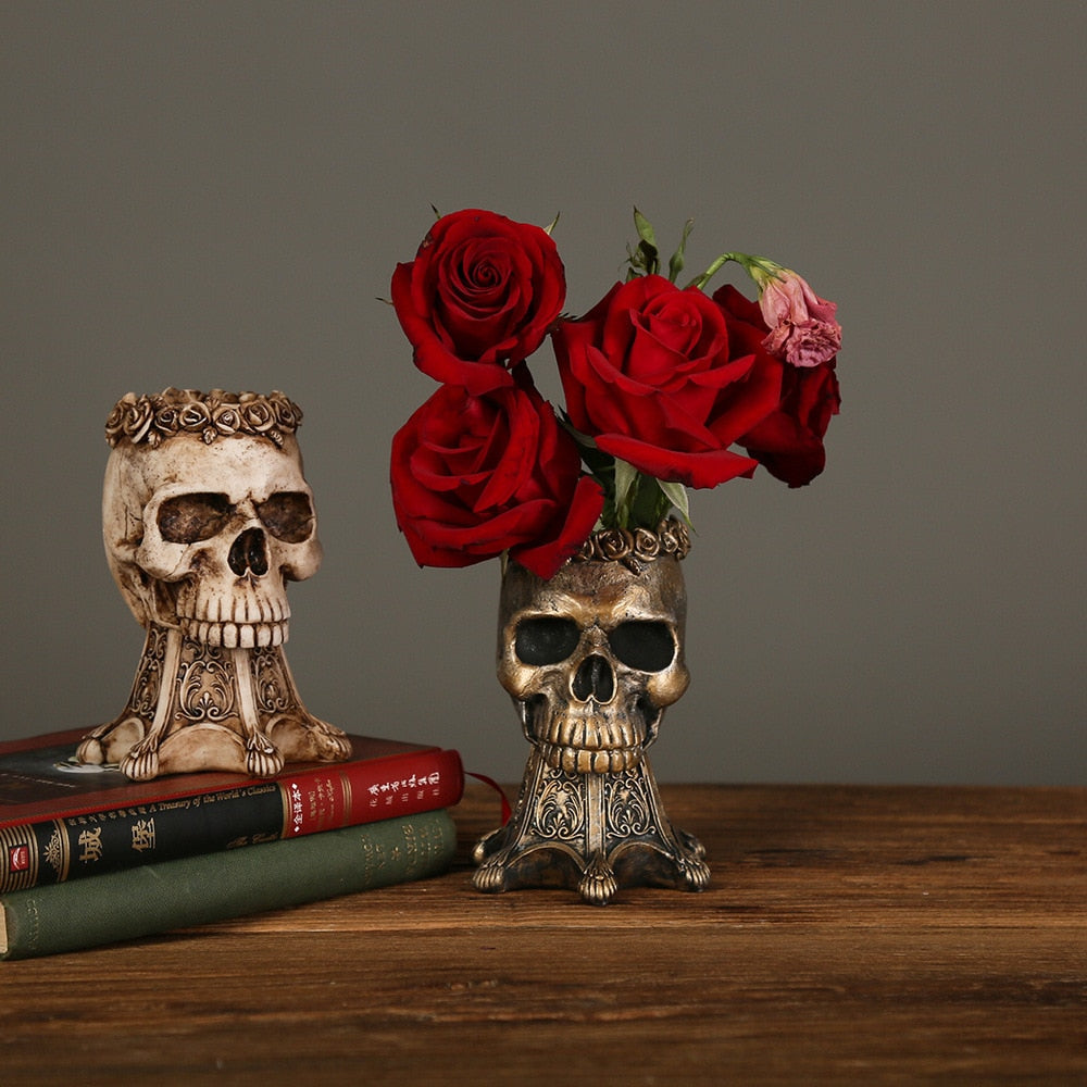 BowLift | Resin Skull Flower Pot