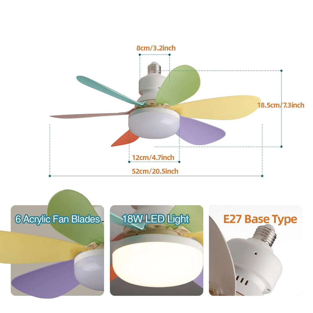 BowLift | Socket Ceiling Fan with Light
