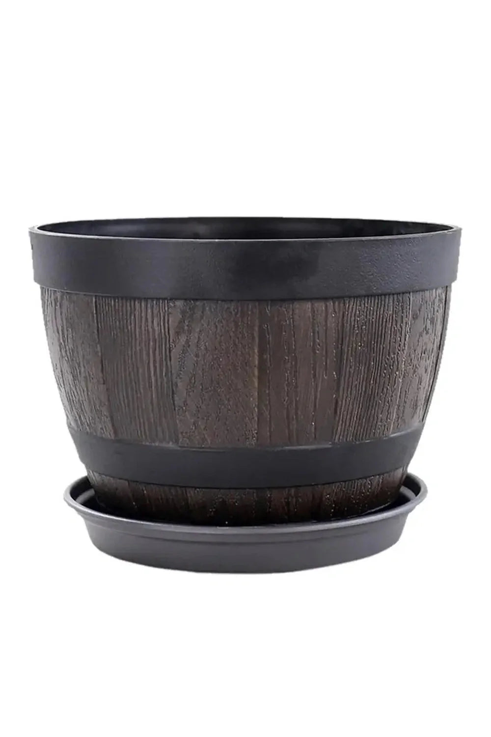 Wood Barrel Plant Pot | Bowlift
