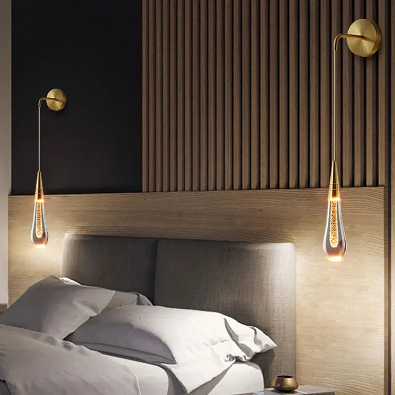 BowLift | Elegant Wall Lamp with Sparkling Crystal Drops